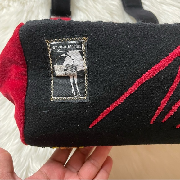 Range of Emotion Crossbody Red Cut Velvet and Vintage Trim Series Hobo Purse NWT - Picture 4 of 14